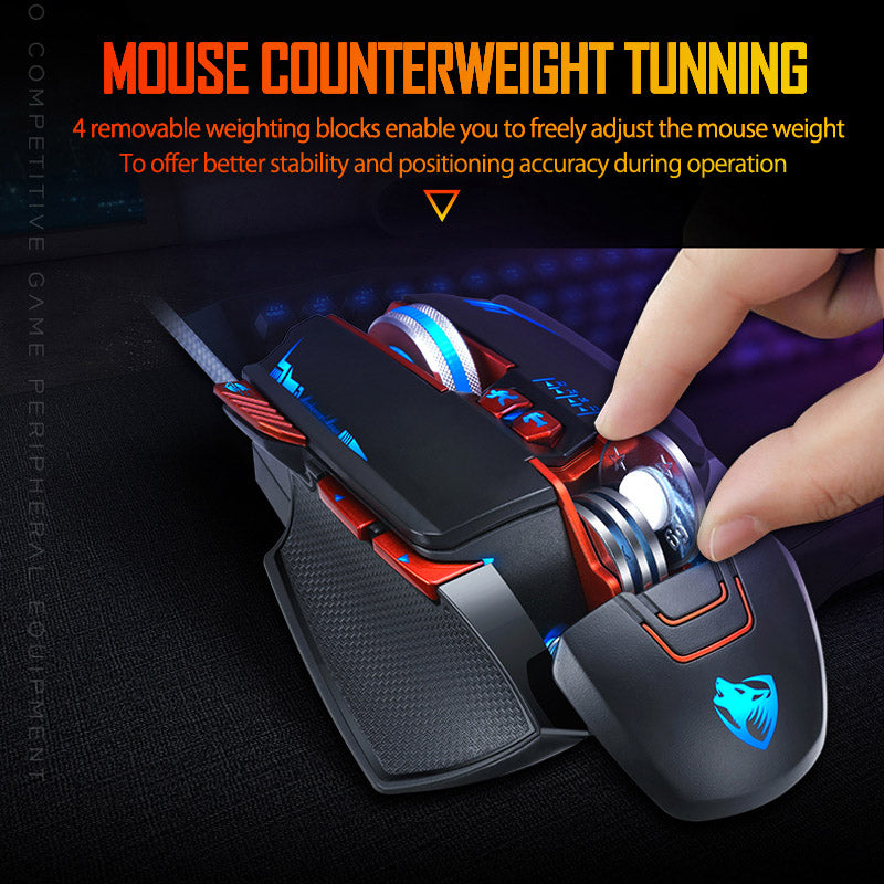 Mouse Gamer RGB Wolf V9 Pro
