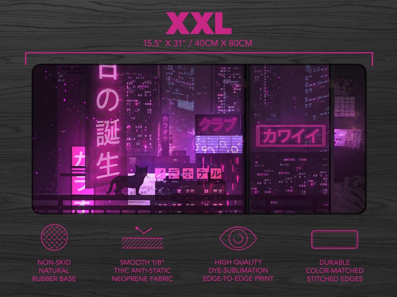 Mousepad Gamer RGB Tokyo Style